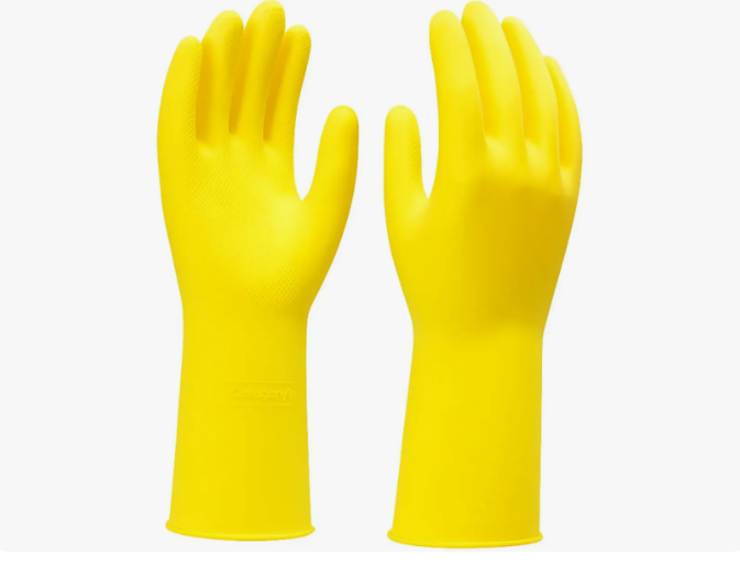 Luva Latex Impermeavel Emborrachada Limpeza Casa Banheiro